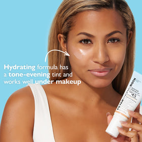 Peter Thomas Roth applying tinted moisturizer for even tone and protection