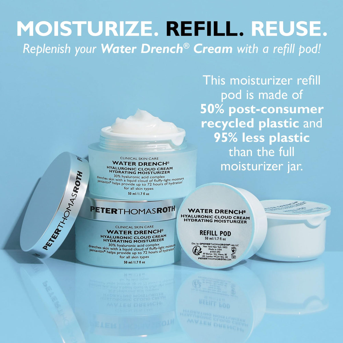 Peter Thomas Roth ProHyal+ close-up emphasizing moisture-boosting benefits