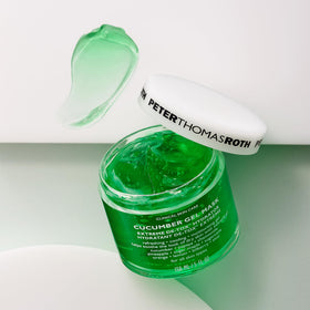 Peter Thomas Roth jar staged in bathroom conveying refreshment benefit