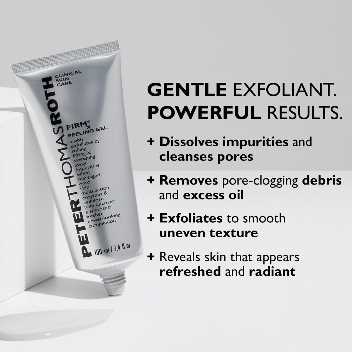 Peter Thomas Roth enzymes and fruit visuals showing natural exfoliation support