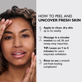 Peter Thomas Roth applied and massaged on skin demonstrating visible peeling action