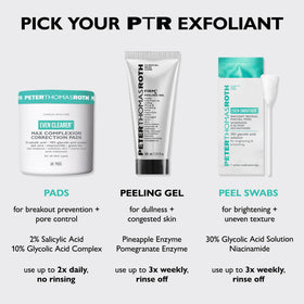 Peter Thomas Roth staged on bathroom shelf suggesting daily skincare routine benefit