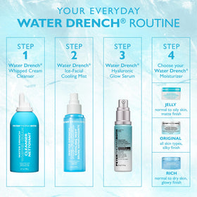 Peter Thomas Roth bottle beside travel essentials for on-the-go reviving hydration