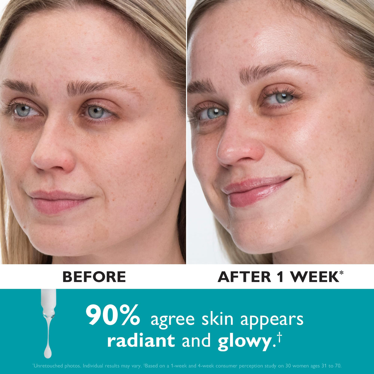 peter thomas roth applying serum in hand showing smooth spread and hydration benefit