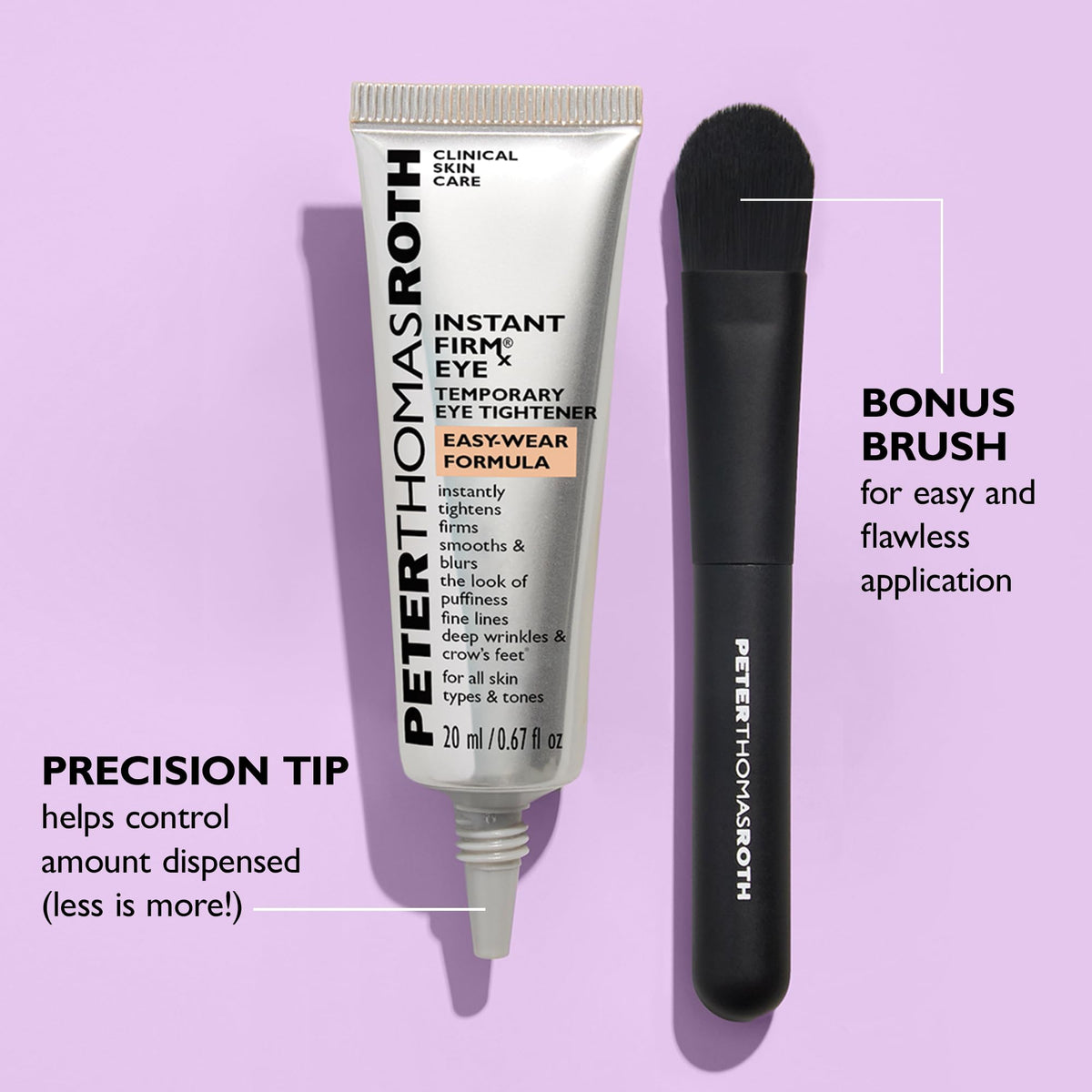 Peter Thomas Roth applying small amount on back of hand for blending benefit
