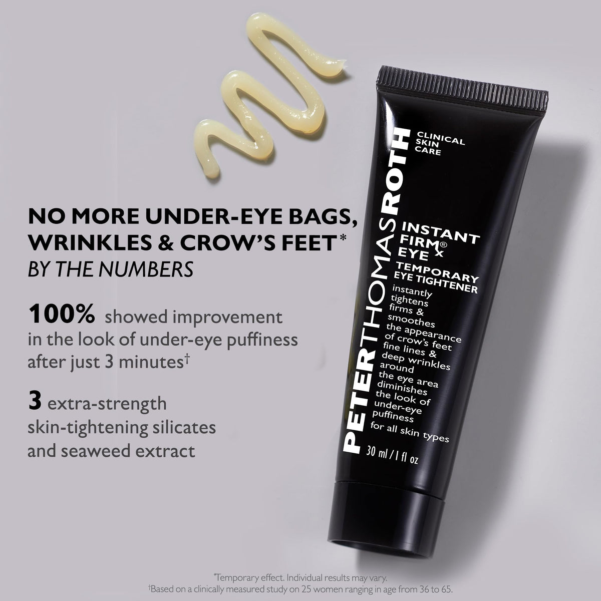 Peter Thomas Roth before and after comparison demonstrates visible tightening and smoother skin