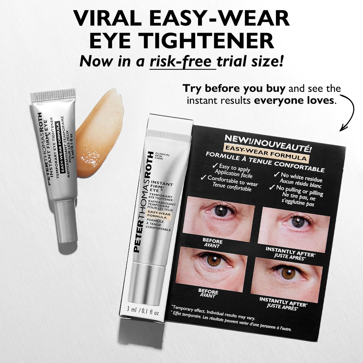 Peter Thomas Roth cream texture close-up illustrating smooth blendability benefit