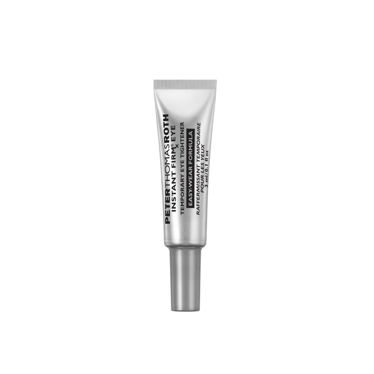 Peter Thomas Roth trial vial front view showing compact design and clarity benefit