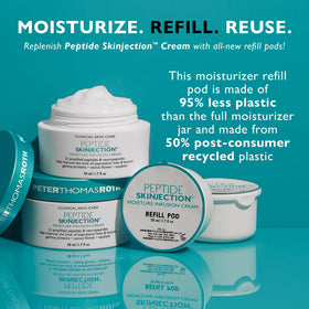 Peter Thomas Roth pod on bathroom counter in routine setting for convenience