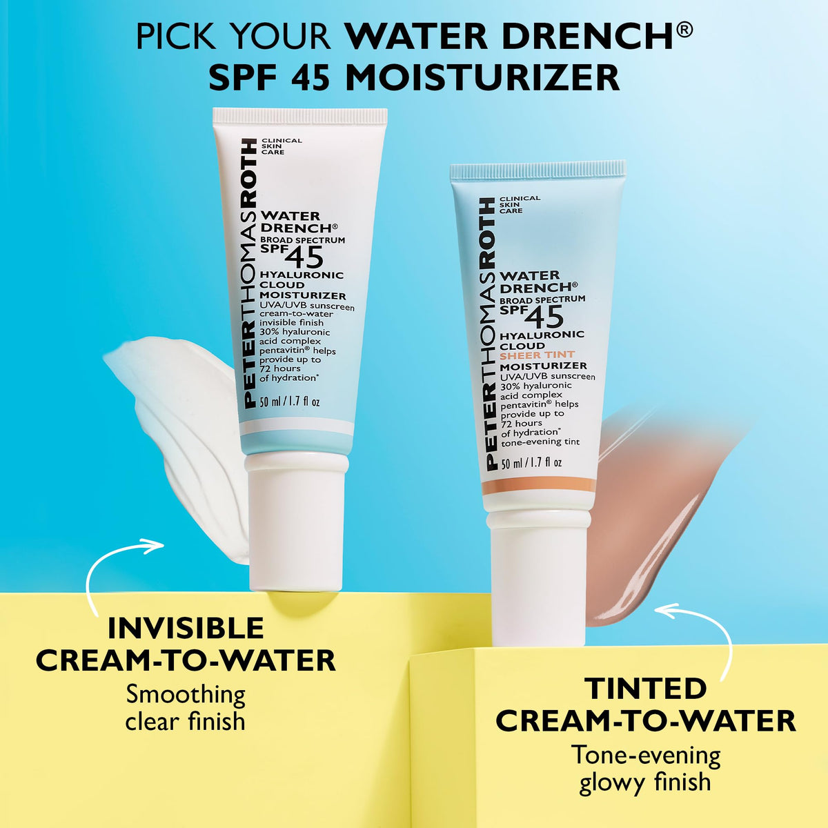 Peter Thomas Roth lifestyle bathroom setup showing easy morning use benefit