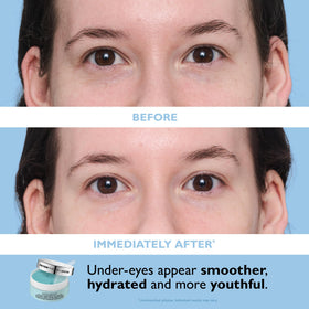 Peter Thomas Roth set styled on bathroom shelf promoting hydrated, refreshed routine
