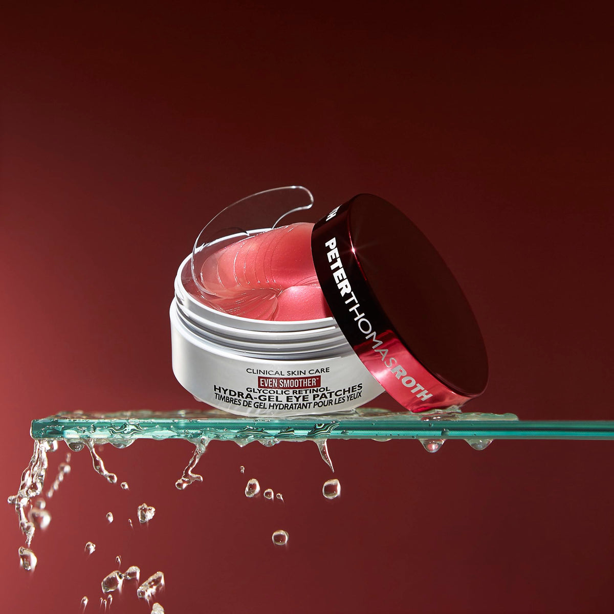Peter Thomas Roth close-up hydrogel texture highlighting smoothing effect
