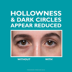 Ingredient label highlighting peptides, Juveneye CLR and hyaluronic spheres for visible lift