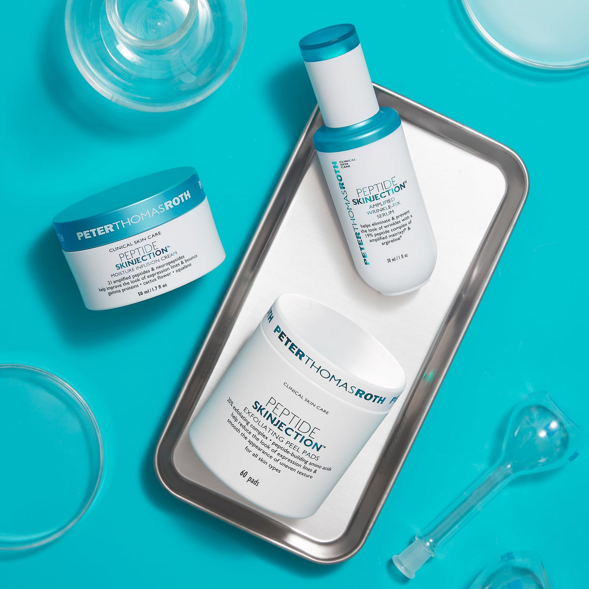 Peter Thomas Roth ingredients label emphasizing acids and soothing botanicals