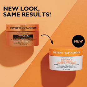 Peter Thomas Roth moisturizer spread on hand showing visible texture improvement