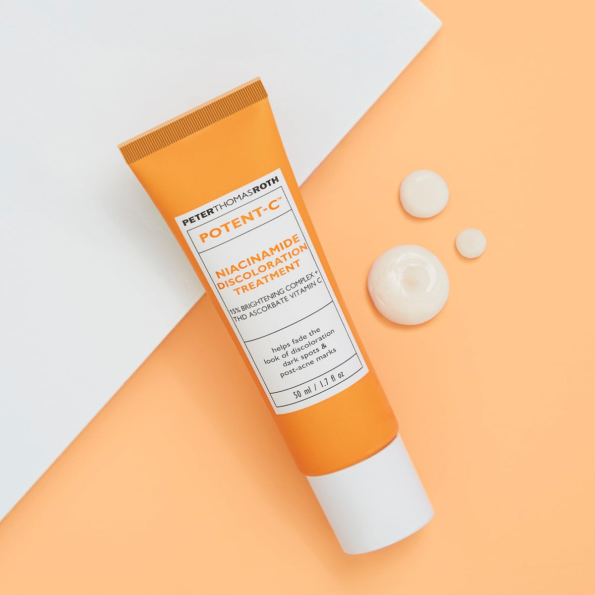 Peter Thomas Roth gel-cream texture close-up demonstrating lightweight absorption