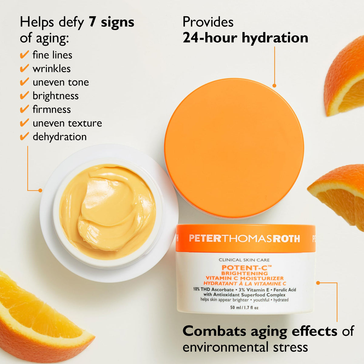 Peter Thomas Roth jar size comparison beside coin for accurate scale
