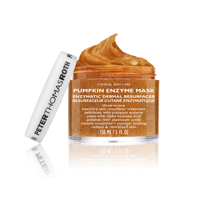 Peter Thomas Roth jar front view showing exfoliating mask for brighter smoother skin