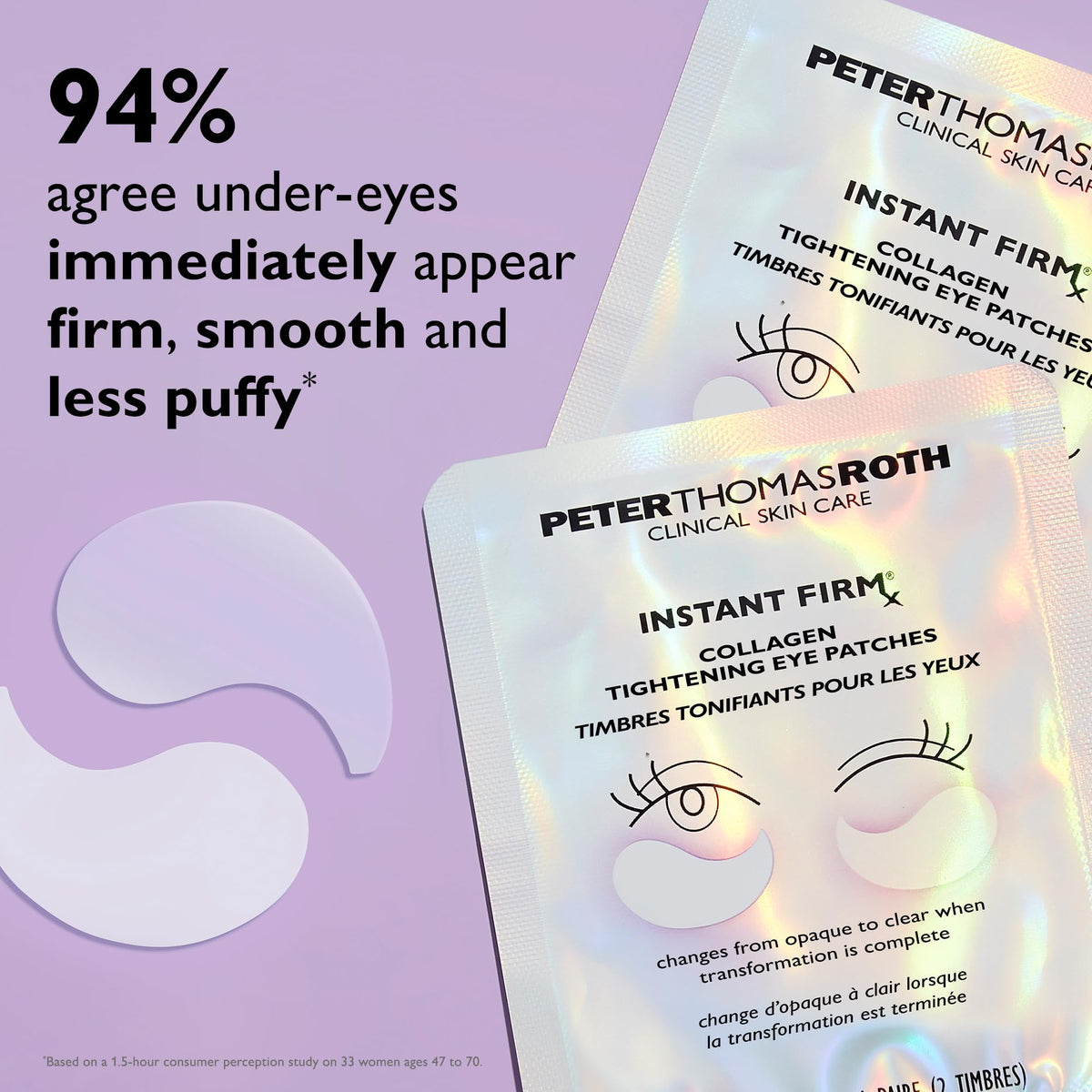 Peter Thomas Roth single patch removed from tray ready to use