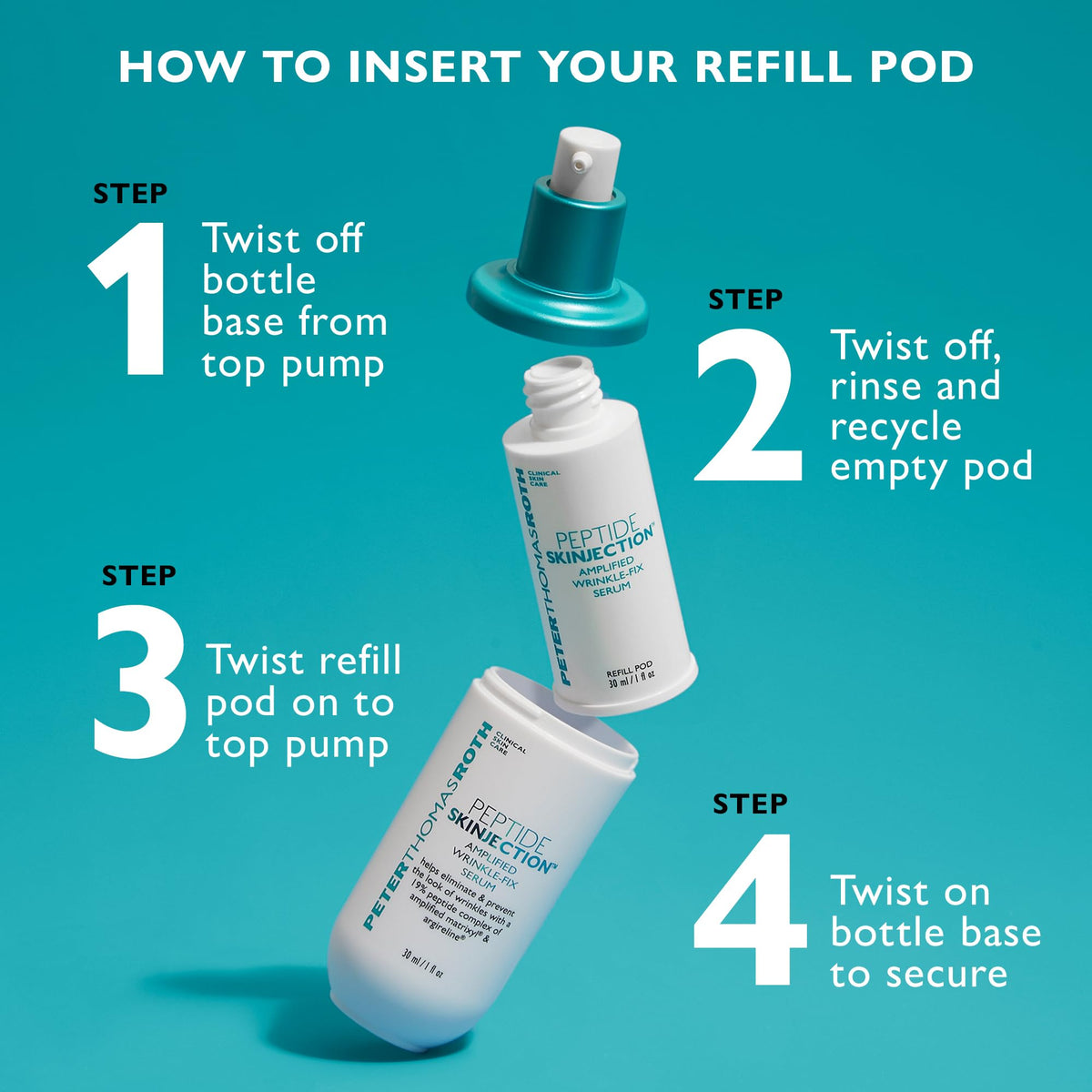 Peter Thomas Roth ingredients label close-up showing peptide concentrations benefit