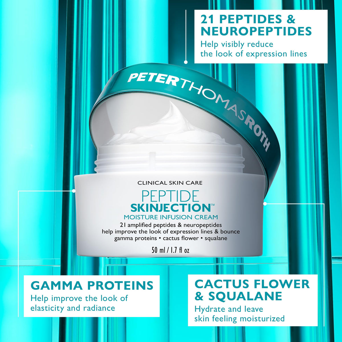 Peter Thomas Roth size comparison next to coin to show jar dimensions