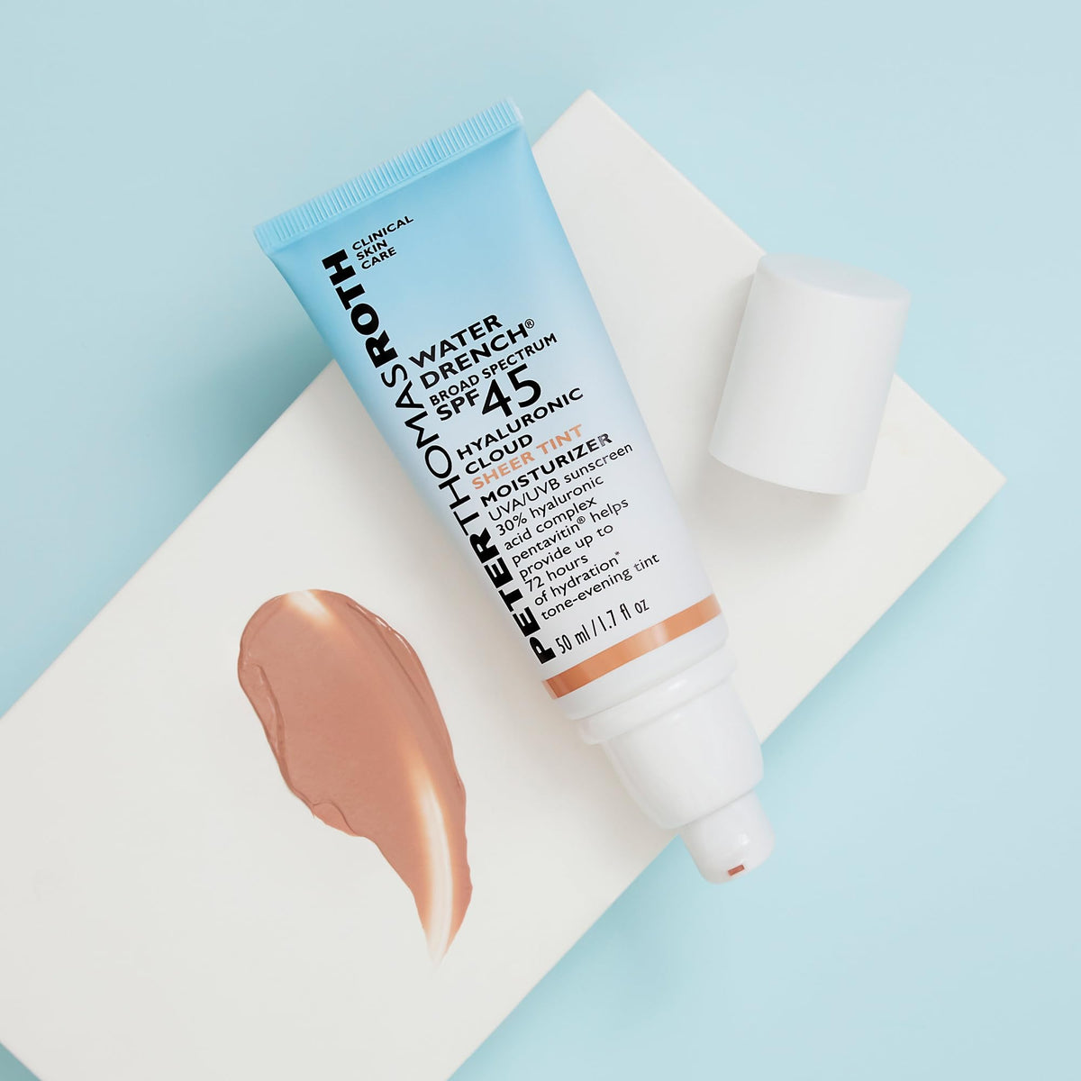 Peter Thomas Roth close-up texture demonstrating cream-to-water hydration