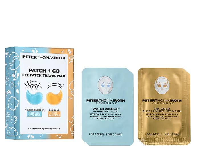 Peter Thomas Roth travel pack front view showing both patch types and portability benefit