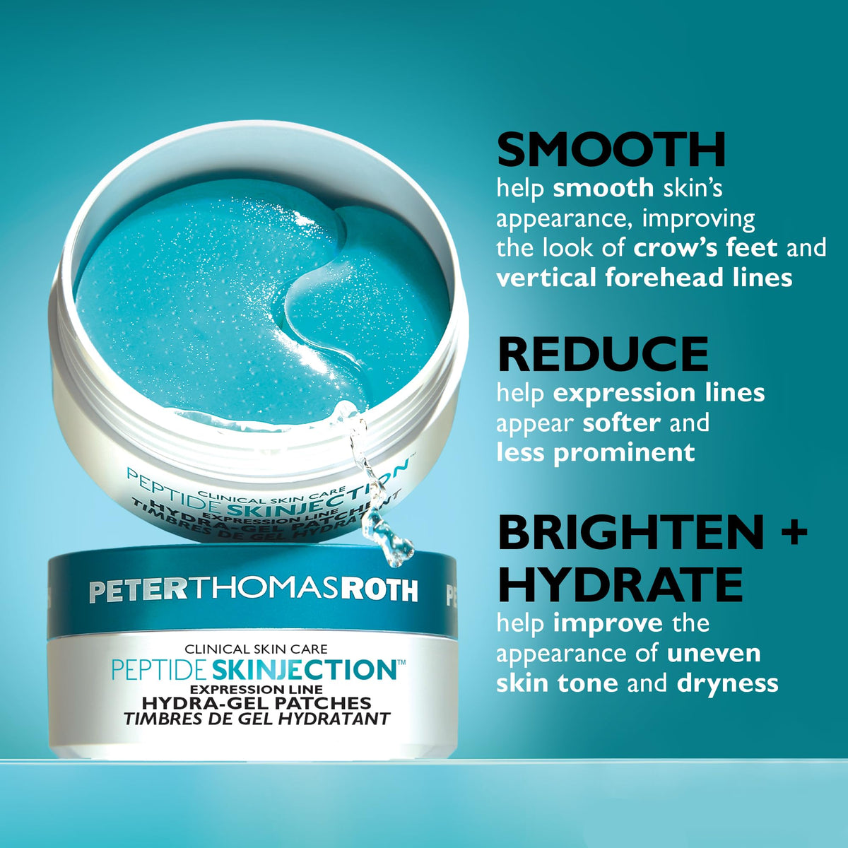 Peter Thomas Roth two-shape patches laid out illustrating precise coverage options