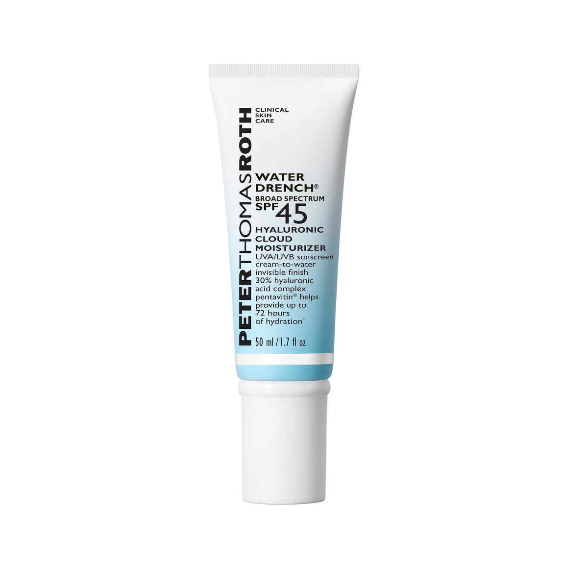 Peter Thomas Roth front packaging showing SPF 45 protection and lightweight finish
