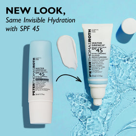 Peter Thomas Roth swatch on skin highlighting invisible finish and hydration benefit