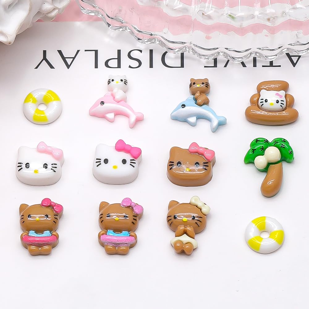 Pethawata close-up of 3D resin cat charm highlighting glossy detail and durability
