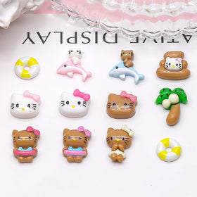 Pethawata close-up of 3D resin cat charm highlighting glossy detail and durability
