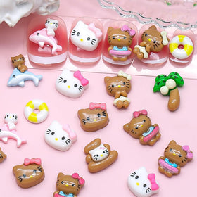 Pethawata front packaging showing 55-piece cat charm set and assortment benefits