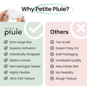 PETITE PLUIE patch close-up texture highlighting hydrogel comfort and grip
