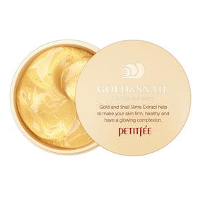 Petitfee front packaging showing 60 hydrogel eye patches with product benefits