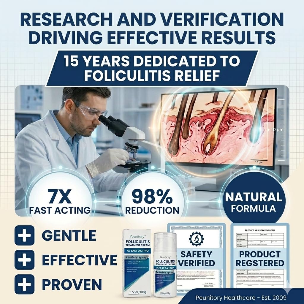 Peunitory applying ointment to back illustrating targeted bump reduction