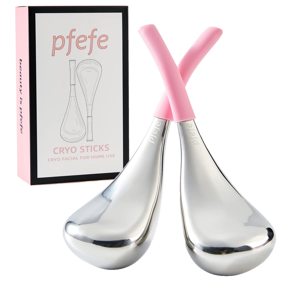 pfefe front packaging and open case showing two cryo sticks for easy storage