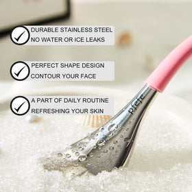 pfefe stainless-steel globe close-up highlighting smooth cold surface benefit