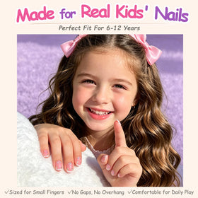 PGELXON close-up of ultra-short French tip nails showing natural fit and polished look