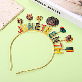 PHALIN close-up of juneteenth lettering in enamel for clear holiday recognition
