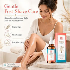 PHANSTA applied to upper lip area demonstrating gentle post-shave moisturization benefit