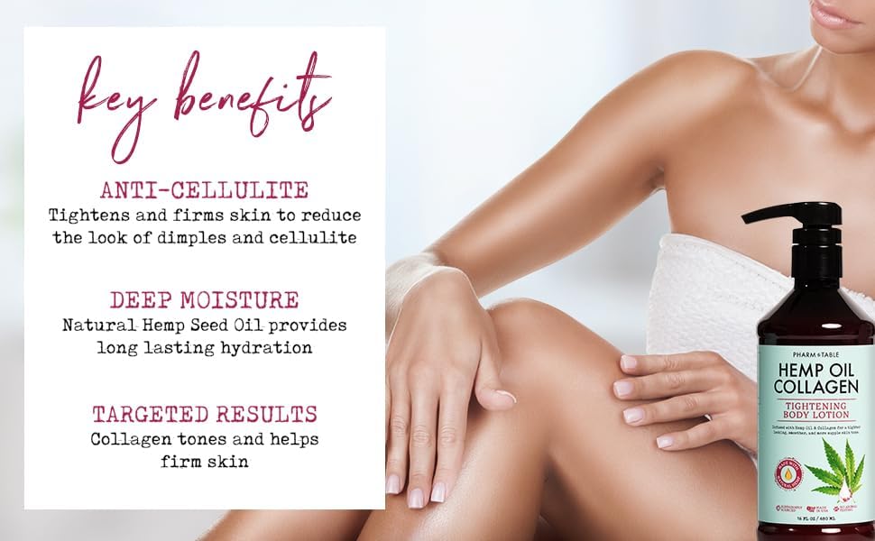 PHARM TO TABLE applying to thighs demonstrating smoothing and hydration benefit
