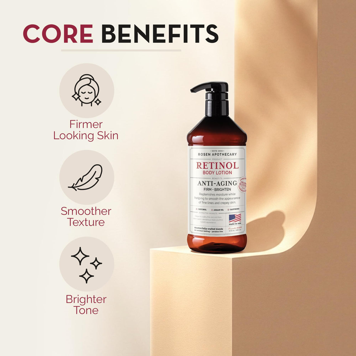 PHARM TO TABLE creamy lotion texture close-up, shows rich hydrating finish