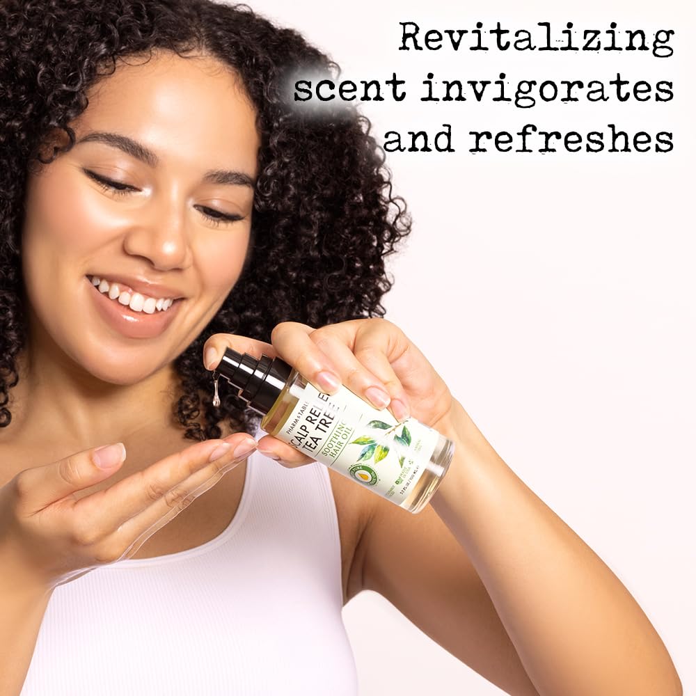 PHARM TO TABLE scalp massage in use showing targeted soothing and hydration benefits