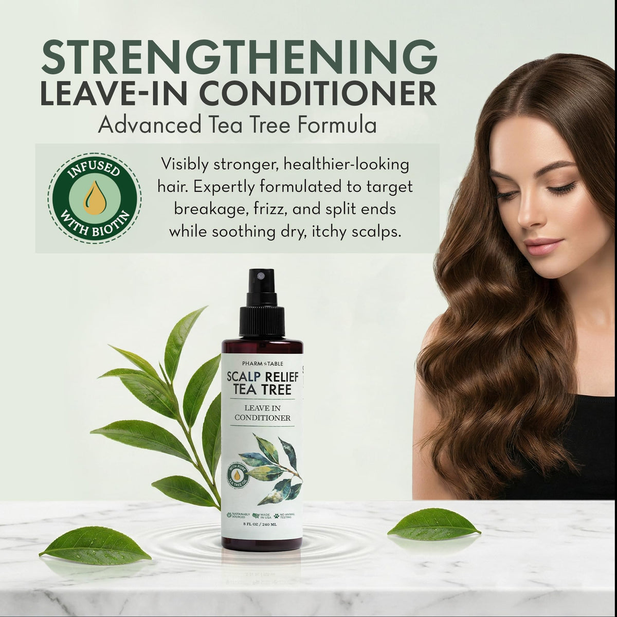 PHARM TO TABLE spray nozzle closeup for precise scalp targeting and easy application