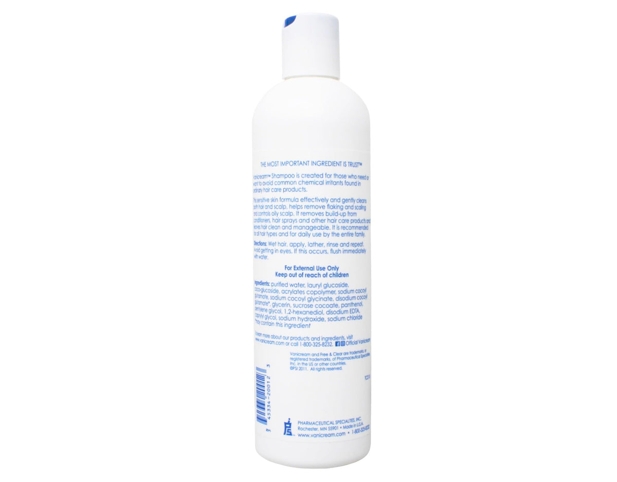 PHARMACEUTICAL SPECIALTIES Vanicream conditioner pour demonstrating slip for detangling