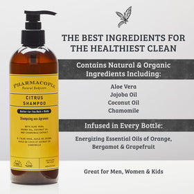 pharmacopia natural ingredients flatlay with aloe, jojoba, coconut, chamomile benefit: plant-based nourishment
