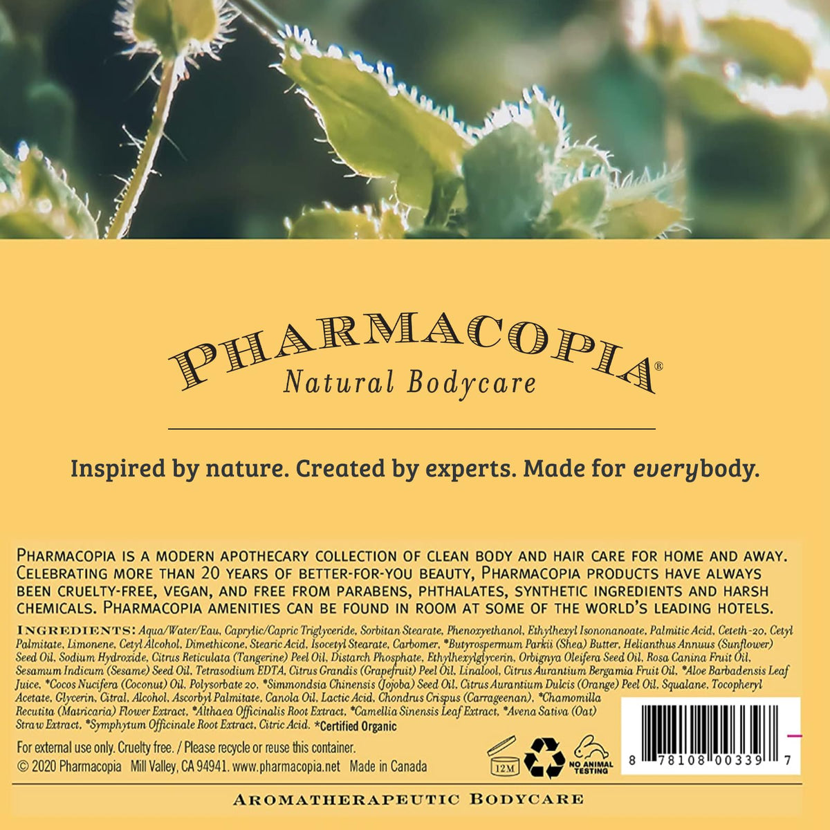 16 oz bottle next to everyday objects showing Pharmacopia size and long-lasting value
