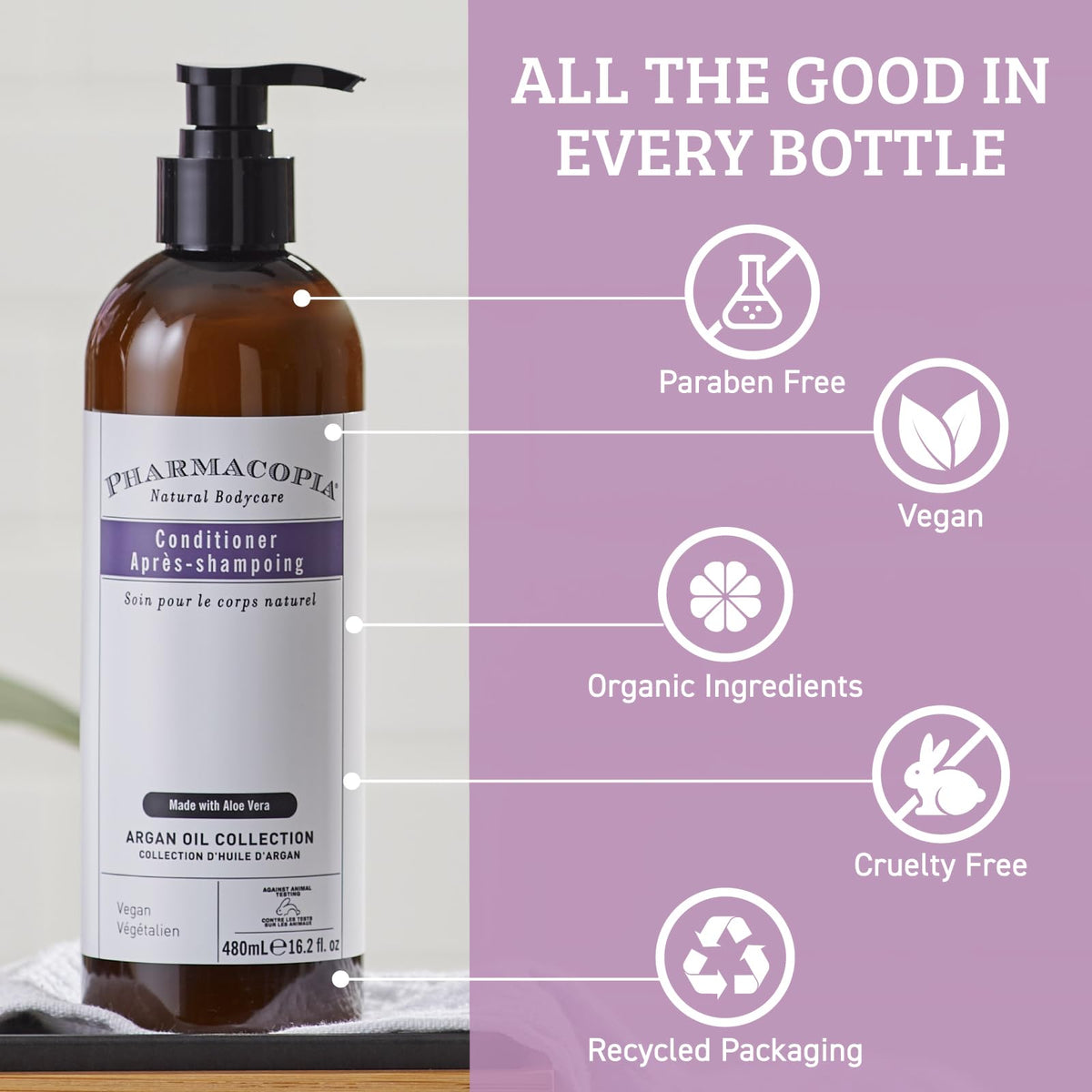 Pharmacopia close-up of aloe vera and olive leaf to highlight natural ingredients