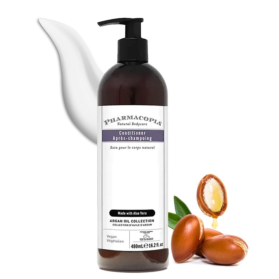 Pharmacopia front label showing product name and hotel collection benefits